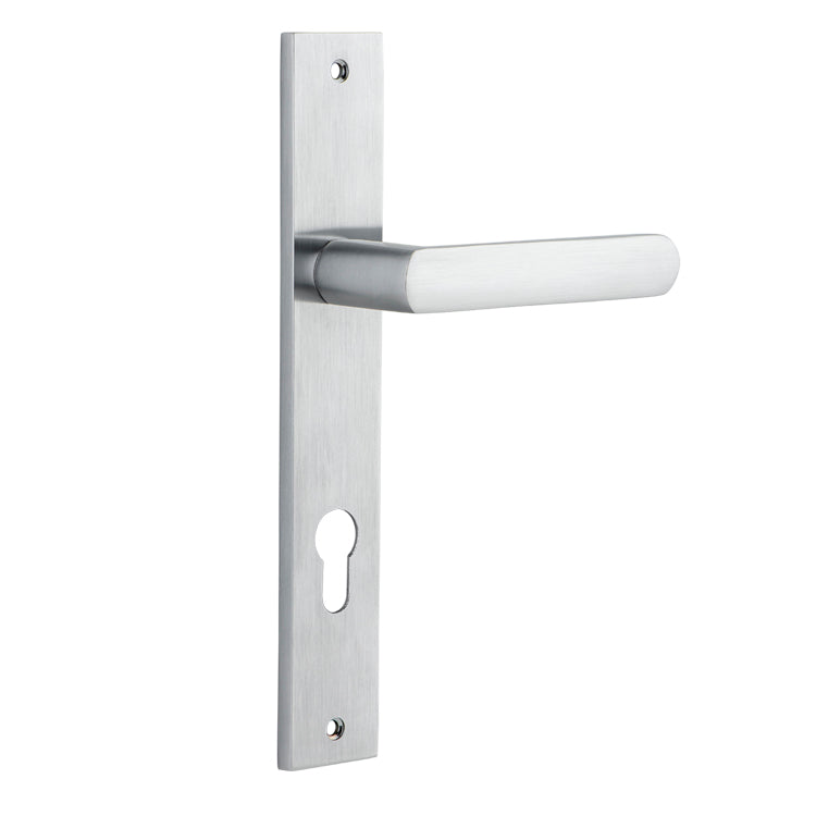 Osaka Lever - Rectangular Backplate Brushed Chrome