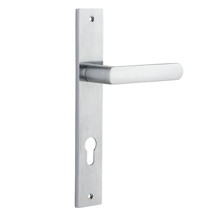 Osaka Lever - Rectangular Backplate Brushed Chrome
