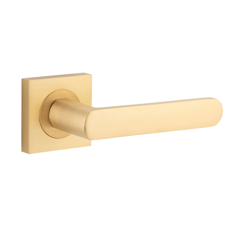 Osaka Lever - Square Rose Brushed Brass