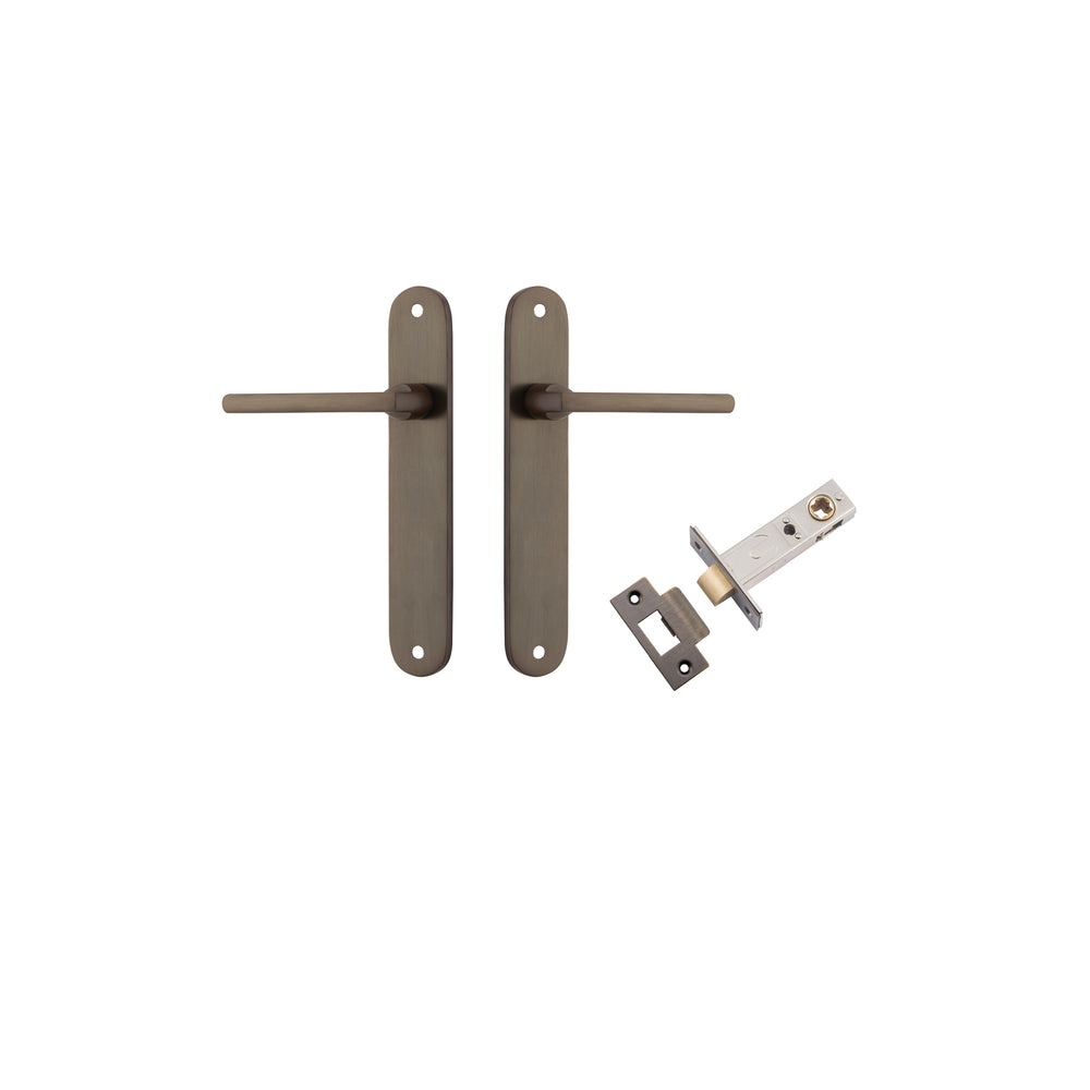 Baltimore Lever - Oval Backplate Passage Kit Signature Brass