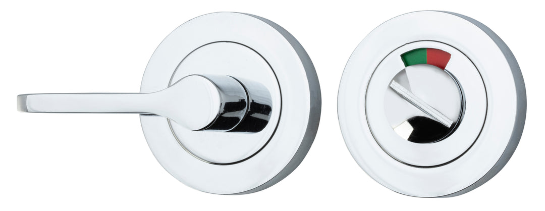 Accessibility Privacy Turn with Indicator - Round Polished Chrome