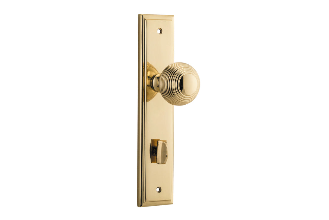 Guildford Knob - Stepped Backplate Polished Brass
