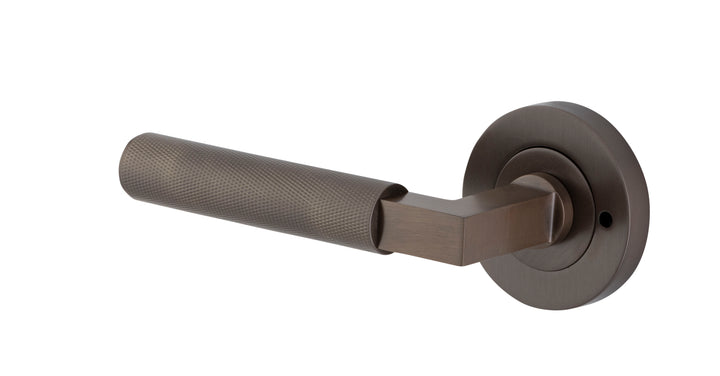 Brunswick Lever - Round Rose Privacy Kit (Inbuilt Privacy) Signature Brass