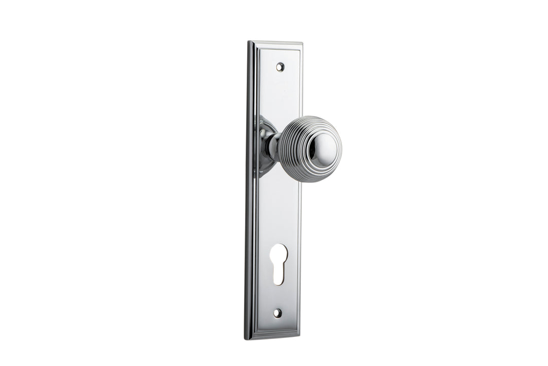 Guildford Knob - Stepped Backplate Polished Chrome