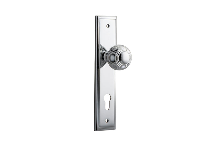 Guildford Knob - Stepped Backplate Polished Chrome