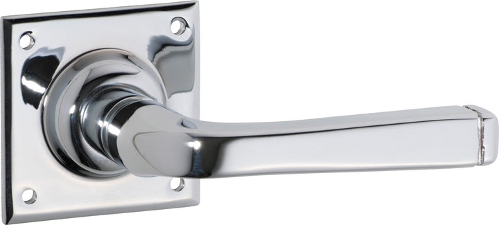 Door Lever Menton Square Rose Pair Chrome Plated H60xW60xP70mm