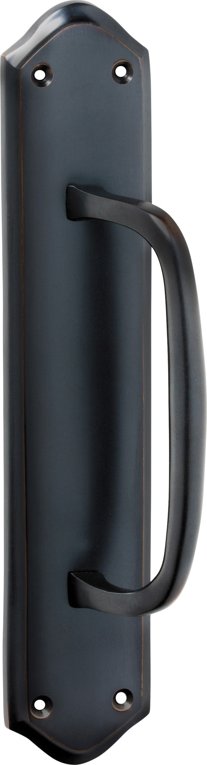 Pull Handle Offset Backplate Antique Copper H250xW50xP50mm