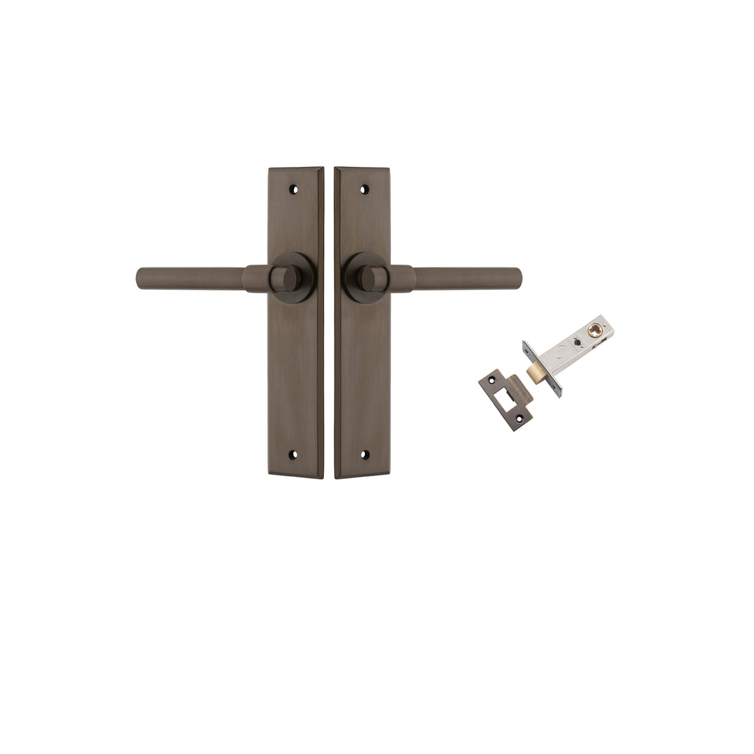 Helsinki Lever - Chamfered Backplate Passage Kit Signature Brass