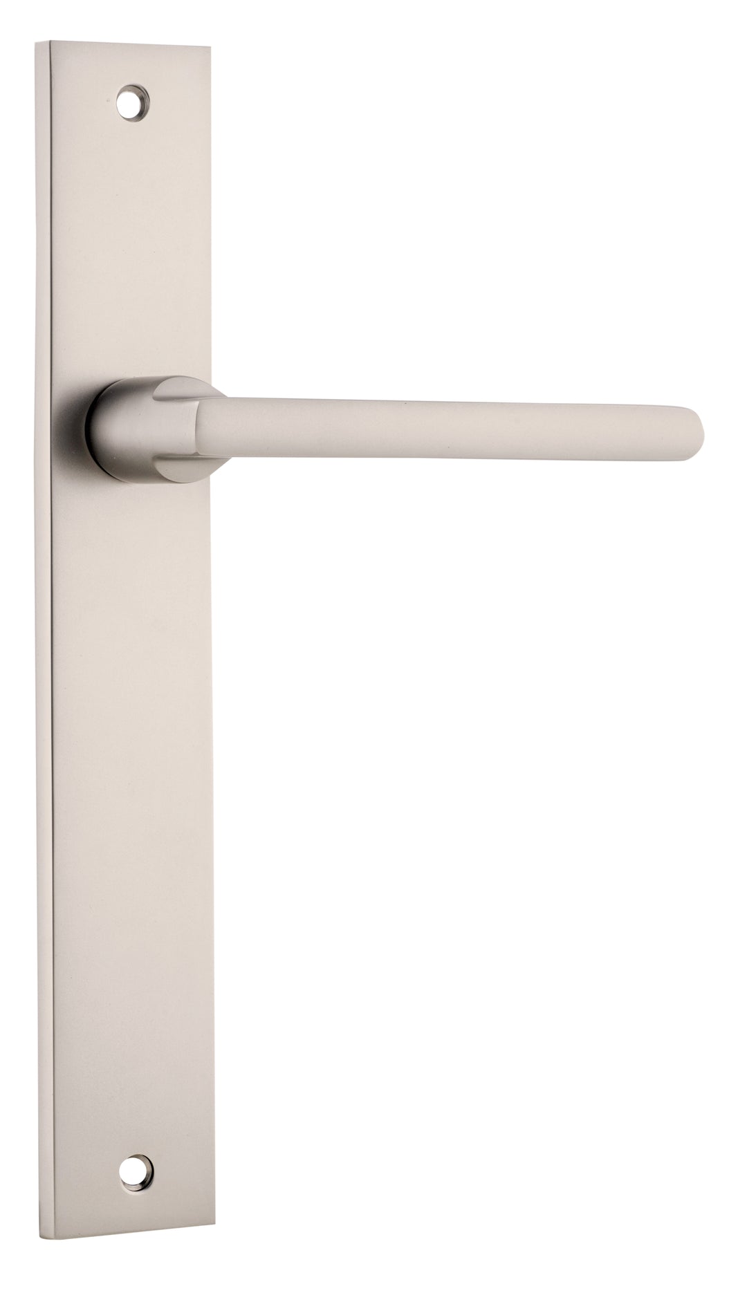Baltimore Lever - Rectangular Backplate Satin Nickel