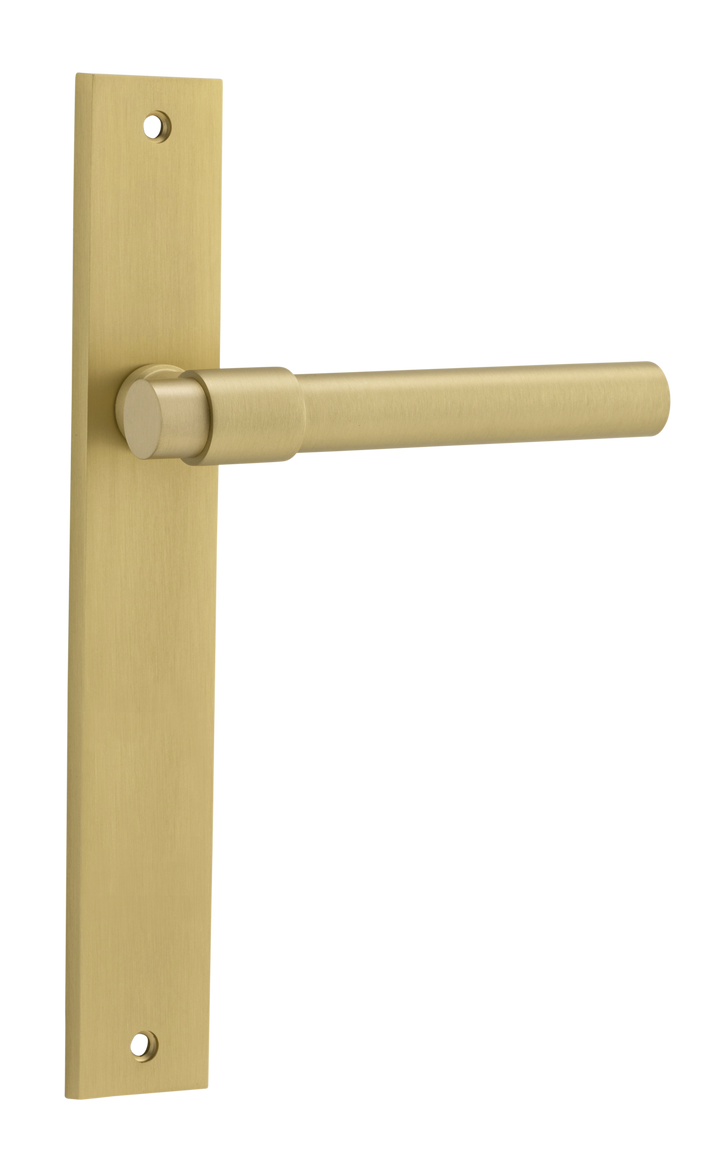 Helsinki Lever - Rectangular Backplate Brushed Gold PVD