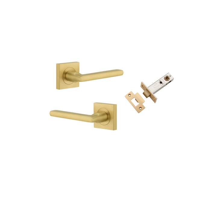 Baltimore Lever - Square Rose Passage Kit Brushed Gold PVD