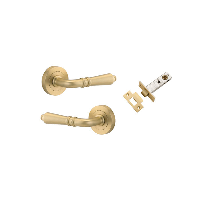 Sarlat Lever - Round Rose Passage Kit Brushed Gold PVD