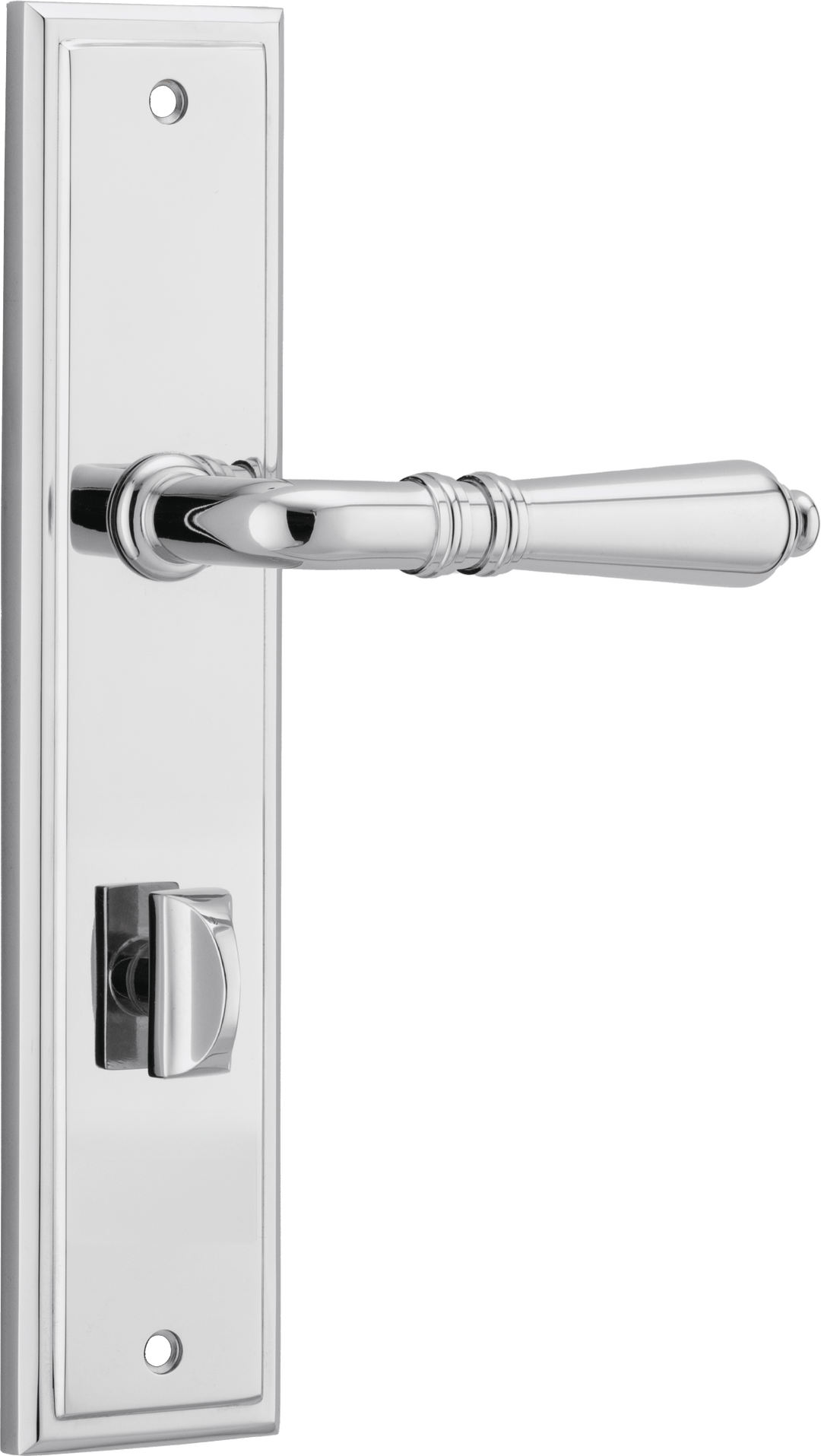 Sarlat Lever - Stepped Backplate Polished Chrome