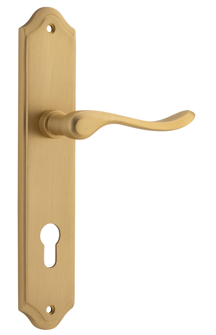 Stirling Lever - Shouldered Backplate Brushed Brass