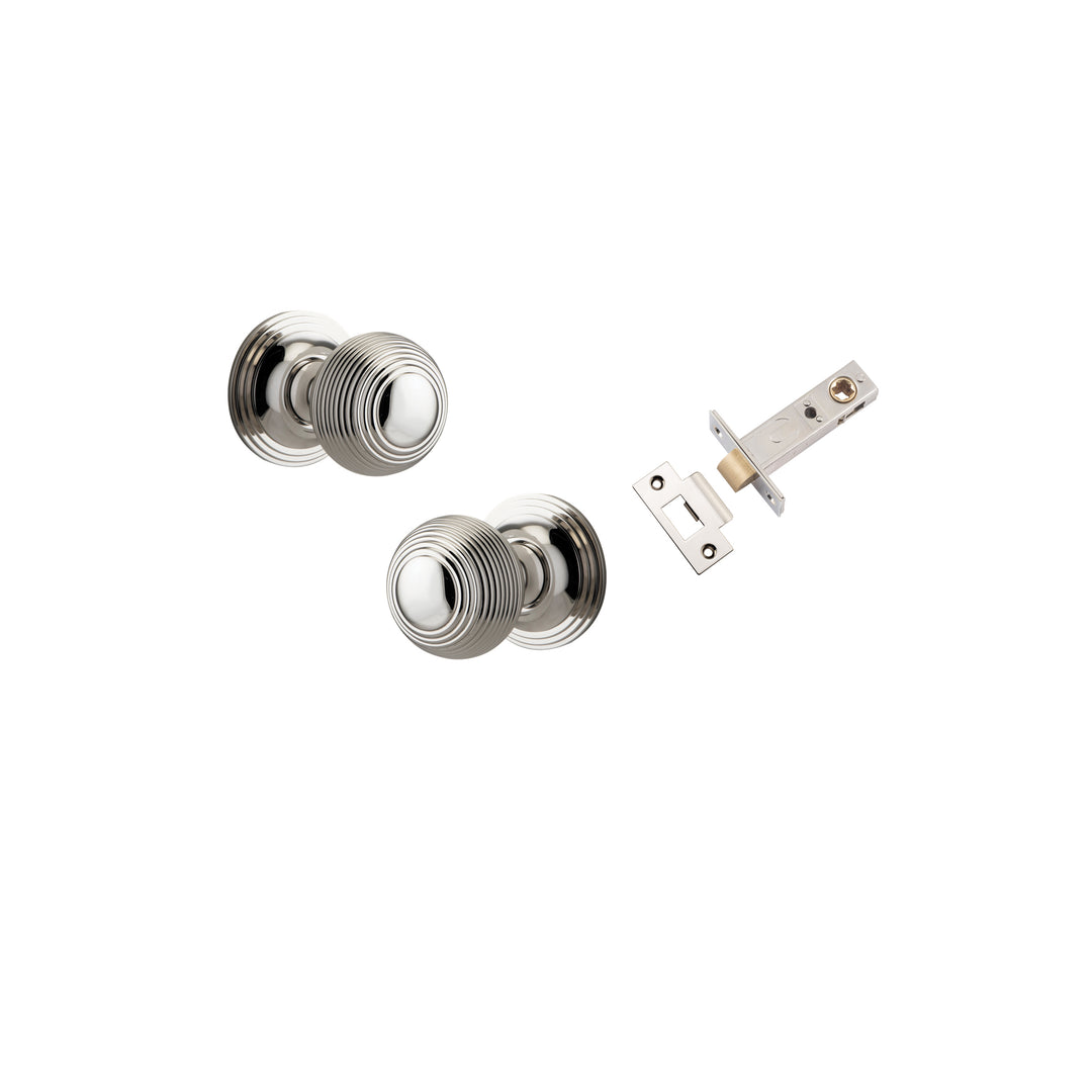 Guildford Knob - Round Rose Passage Kit Polished Nickel