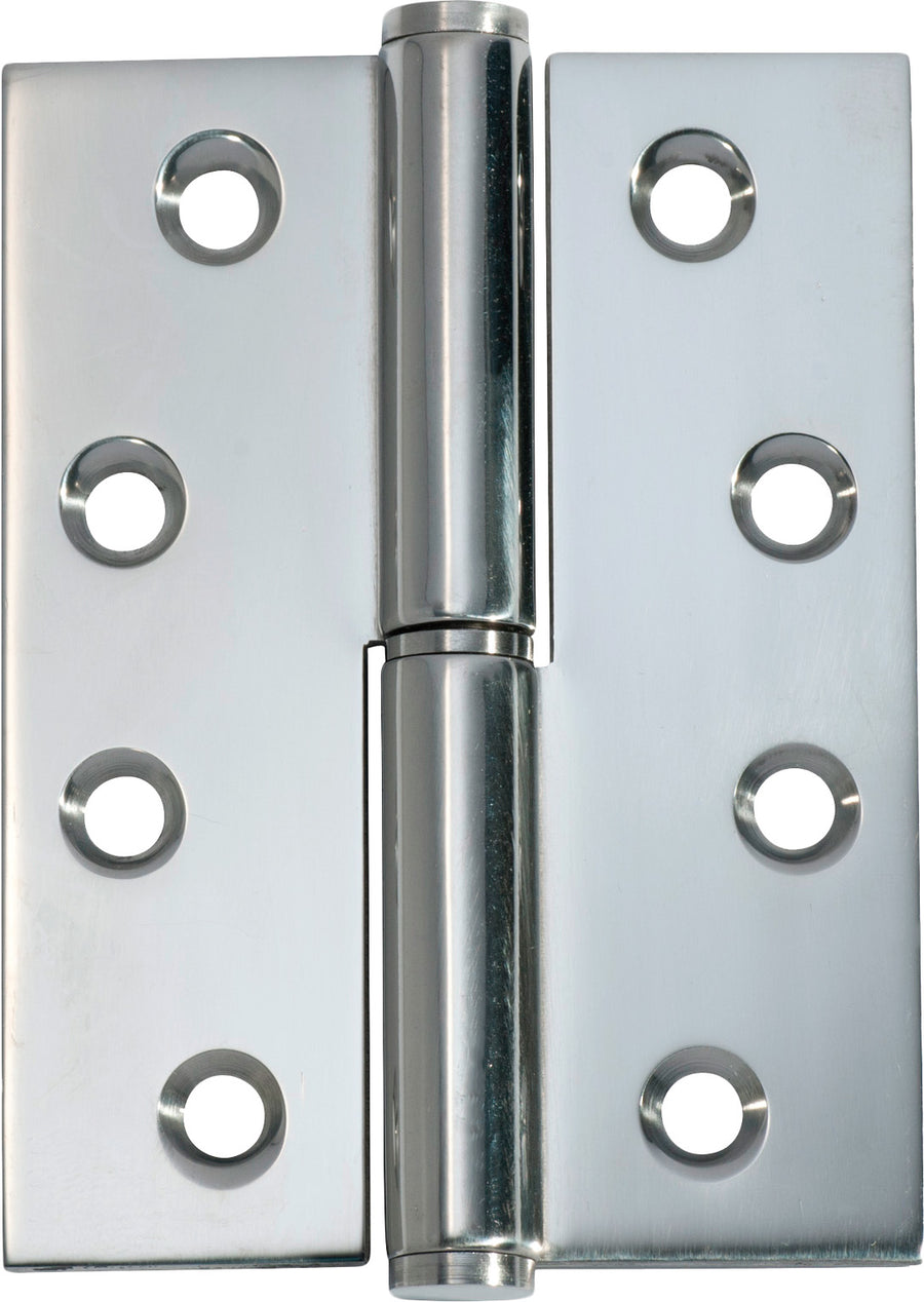 Lift Off Hinge - LH H100xW75mm Chrome Plated