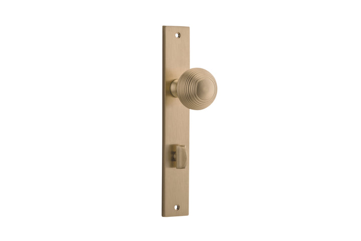 Guildford Knob - Rectangular Backplate Brushed Brass