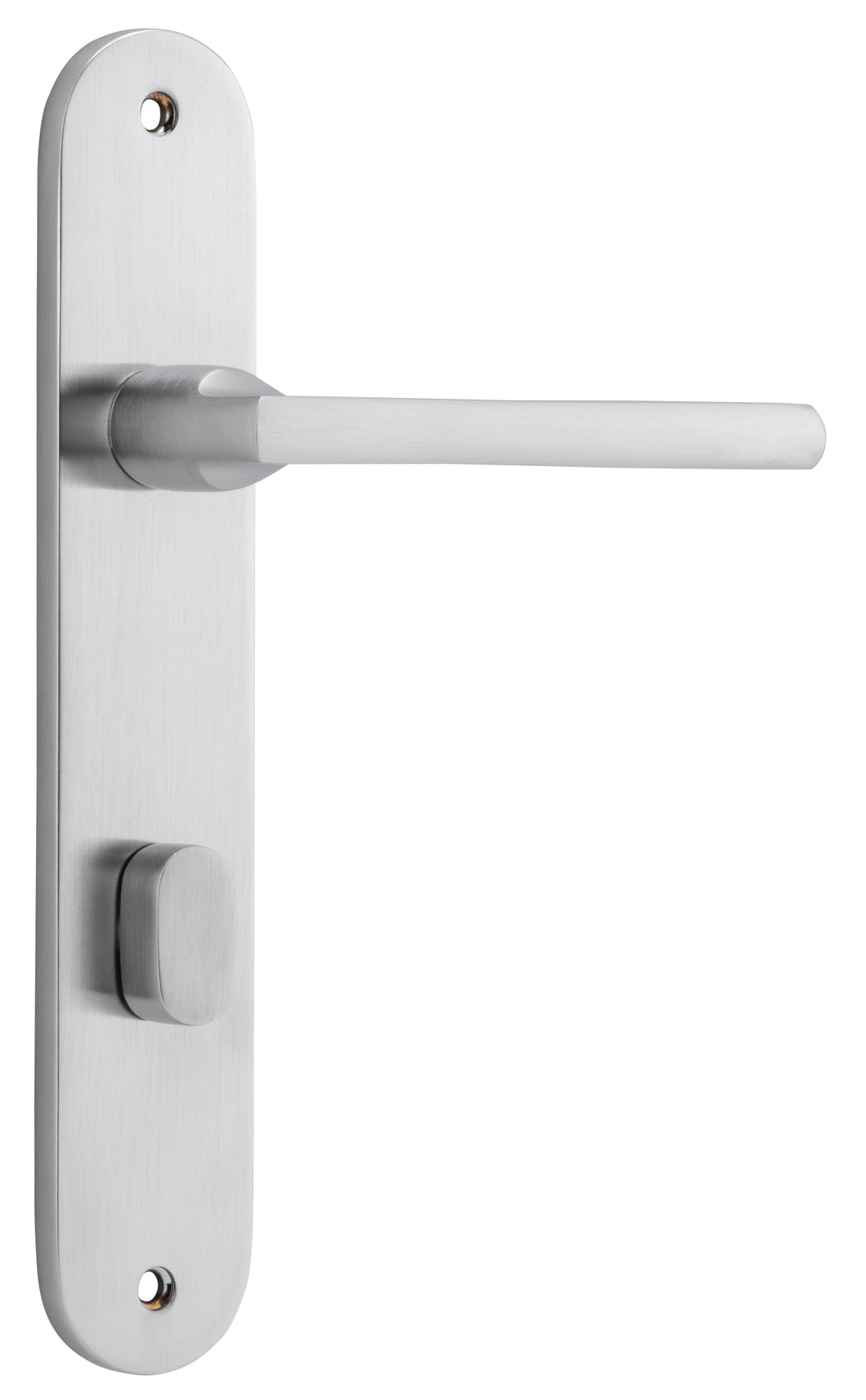 Baltimore Lever - Oval Backplate Brushed Chrome