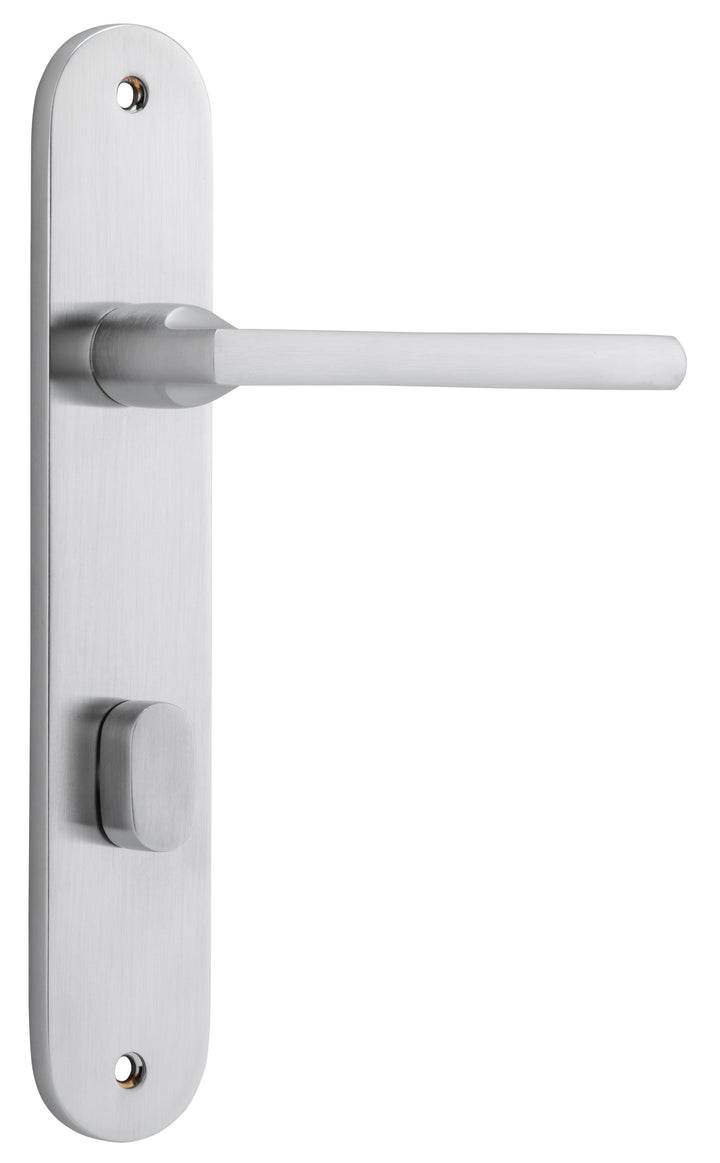 Baltimore Lever - Oval Backplate Brushed Chrome