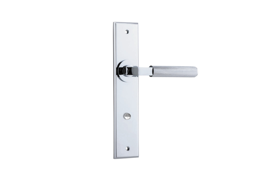 Brunswick Lever - Chamfered Backplate Polished Chrome