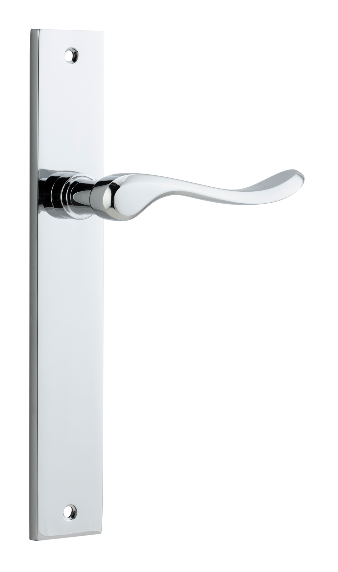 Stirling Lever - Rectangular Backplate Polished Chrome