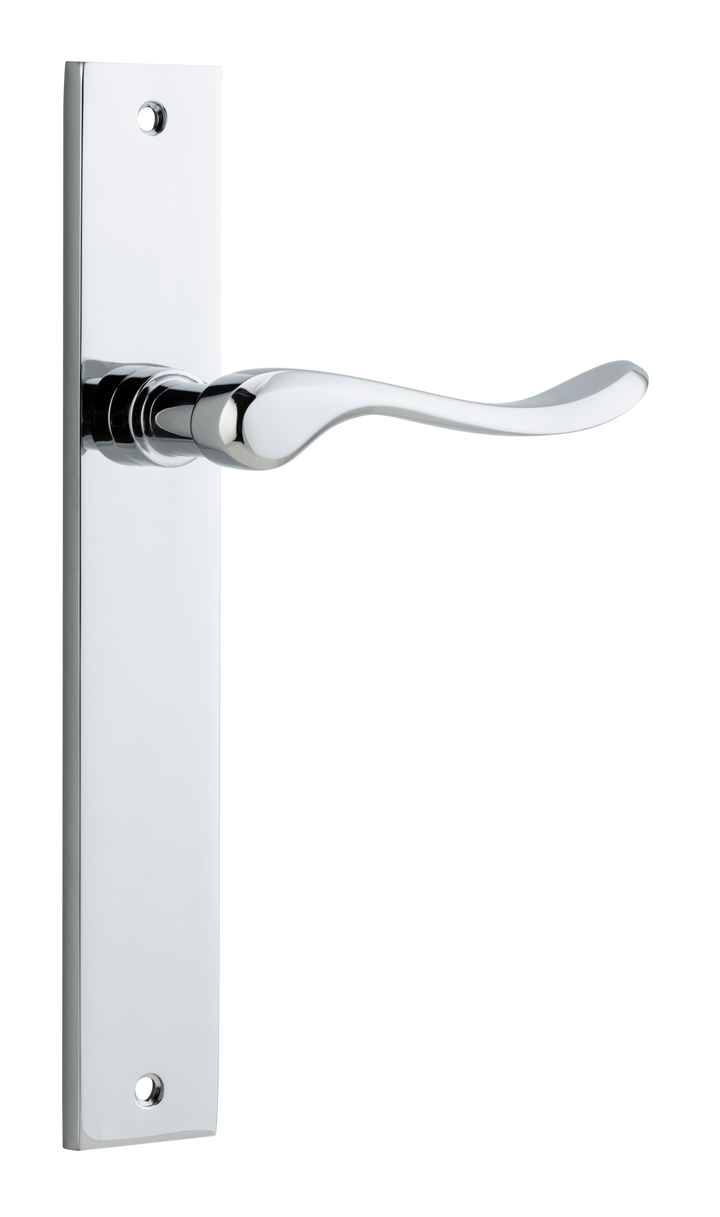 Stirling Lever - Rectangular Backplate Polished Chrome