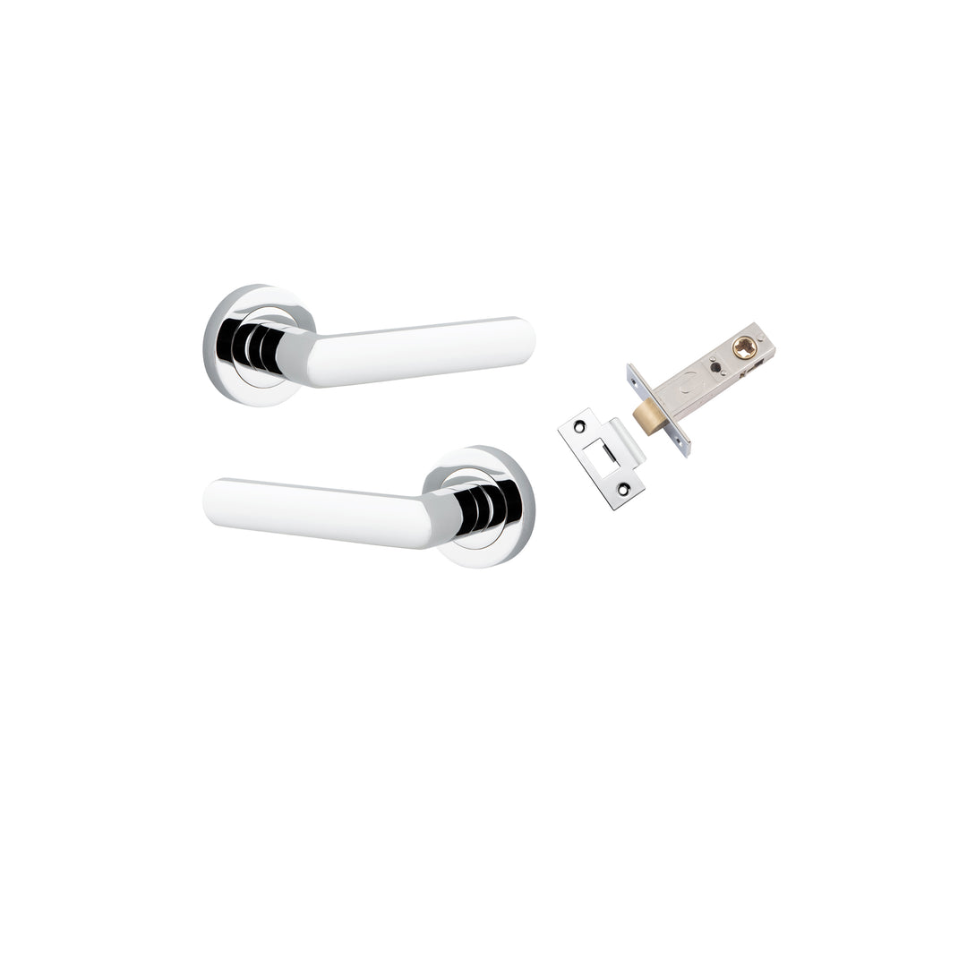 Osaka Lever - Round Rose Passage Kit Polished Chrome