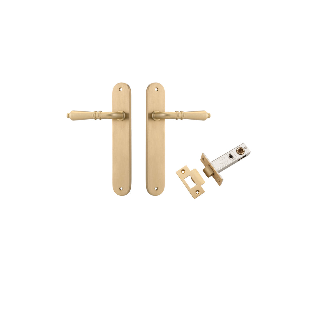 Sarlat Lever - Oval Backplate Passage Kit Brushed Brass