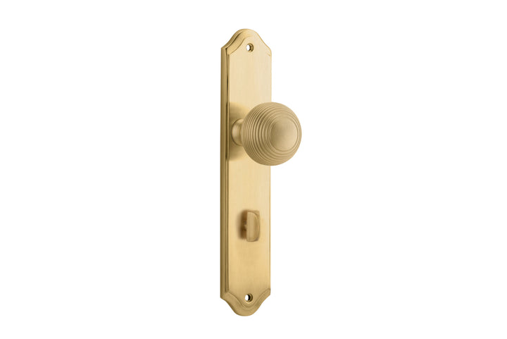 Guildford Knob - Shouldered Backplate Brushed Brass