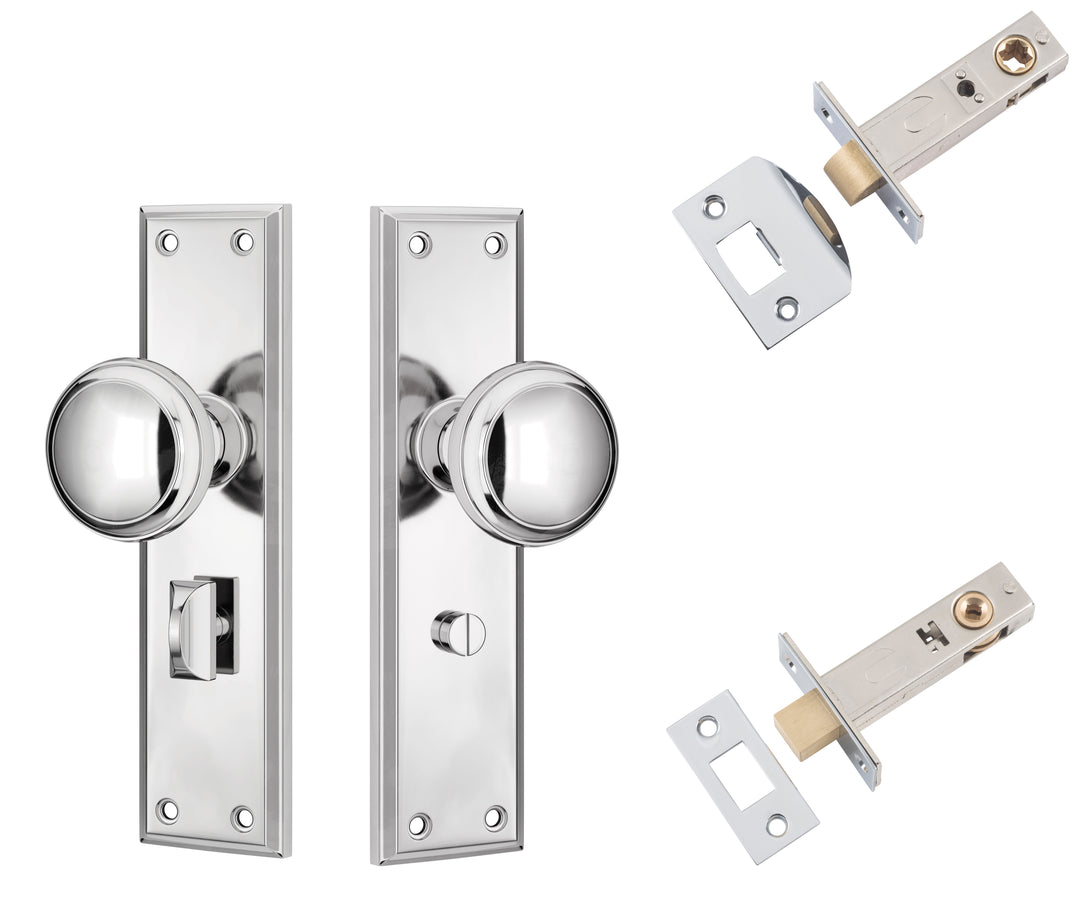 Door Knob Milton Chrome Plated Privacy Set