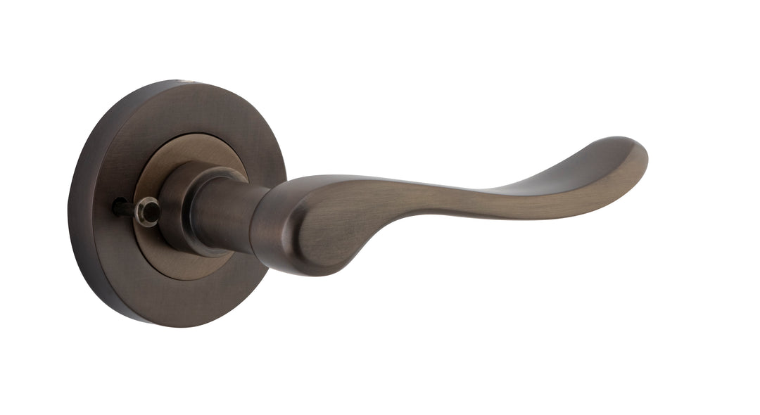 Stirling Lever - Round Rose (Inbuilt Privacy) Signature Brass