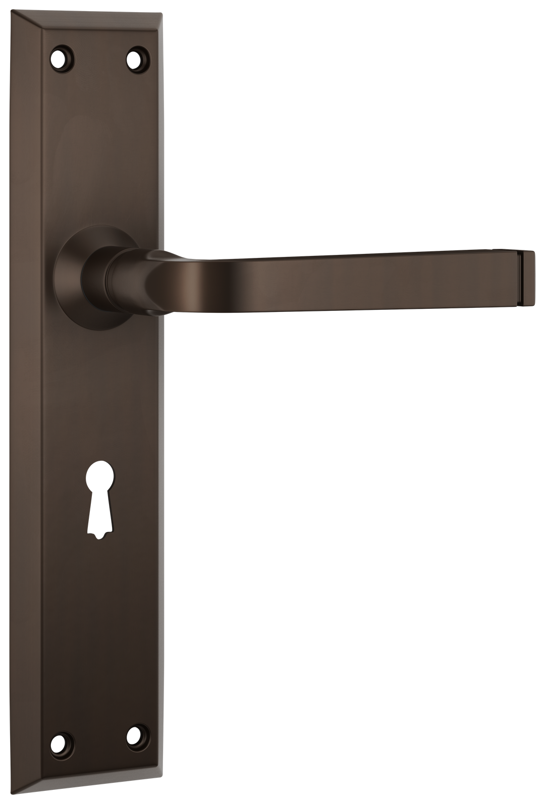 Door Lever Menton Lock Pair Antique Brass H225xW50xP75mm