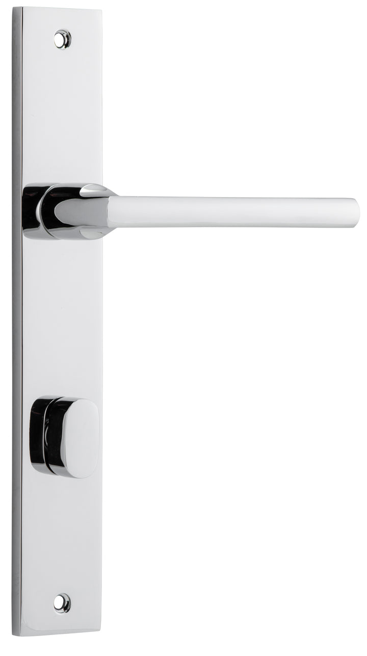 Baltimore Lever - Rectangular Backplate Polished Chrome