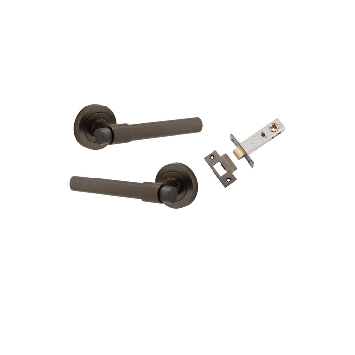 Helsinki Lever - Round Rose Passage Kit Signature Brass