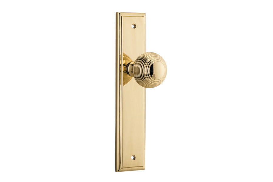 Guildford Knob - Stepped Backplate Polished Brass