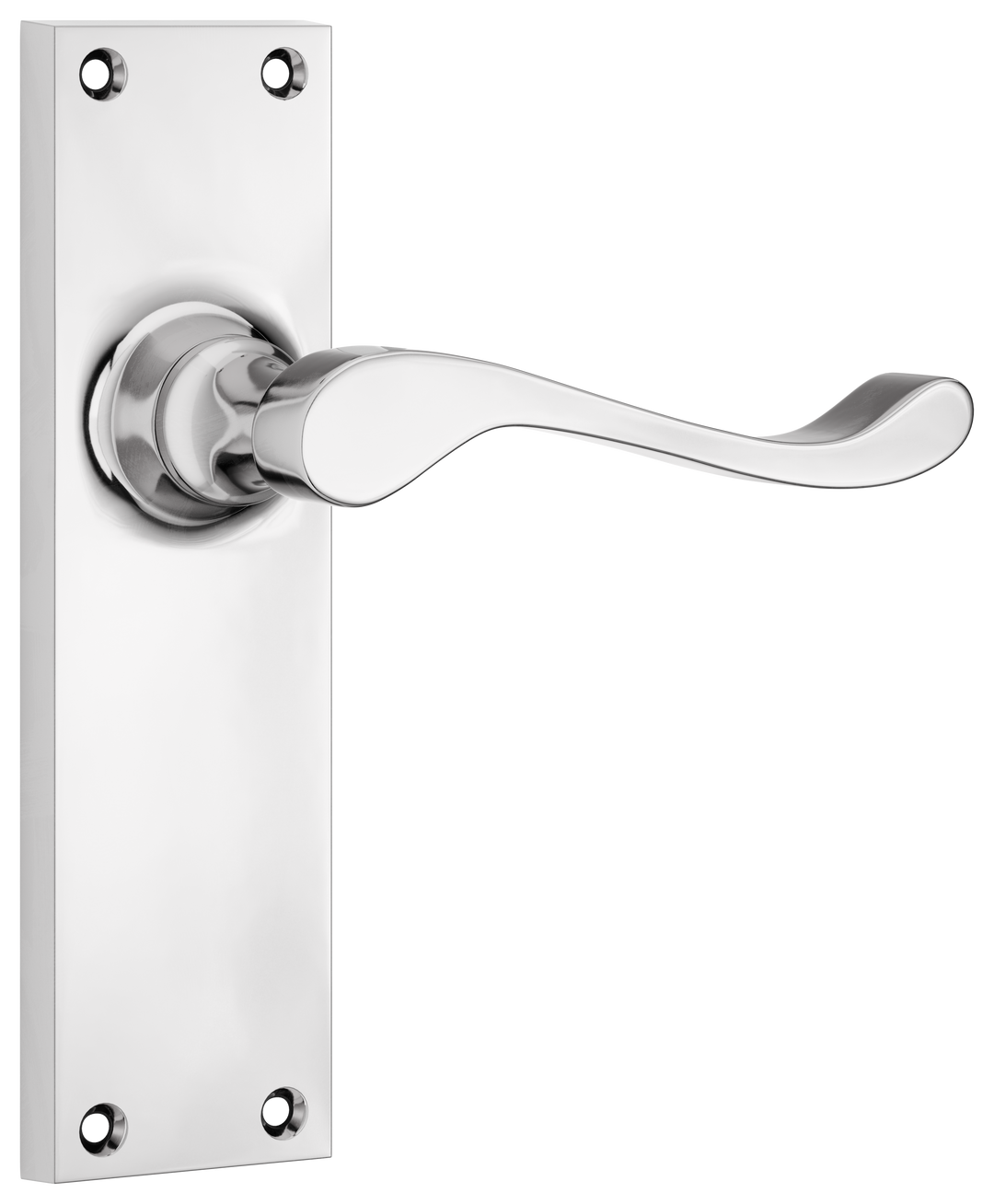 Door Lever Victorian Latch Pair Chrome Plated H152xW42xP59mm