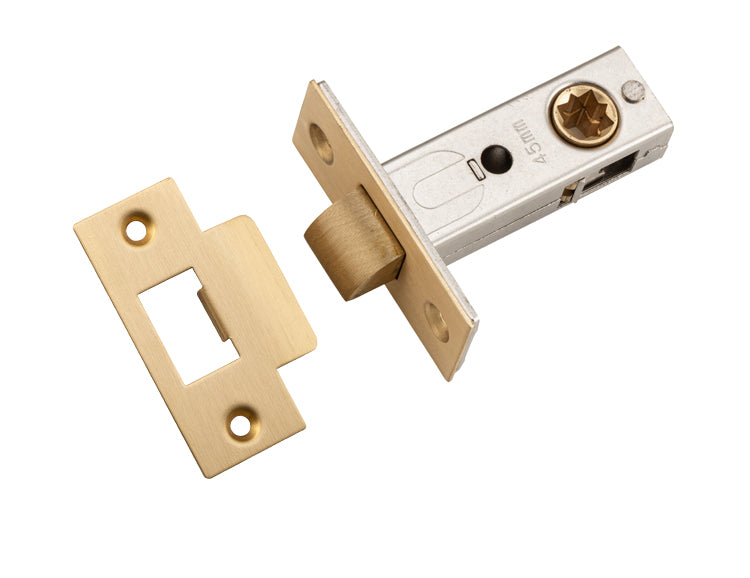 Split Cam Tube Latch - 45mm Backset Brushed Brass