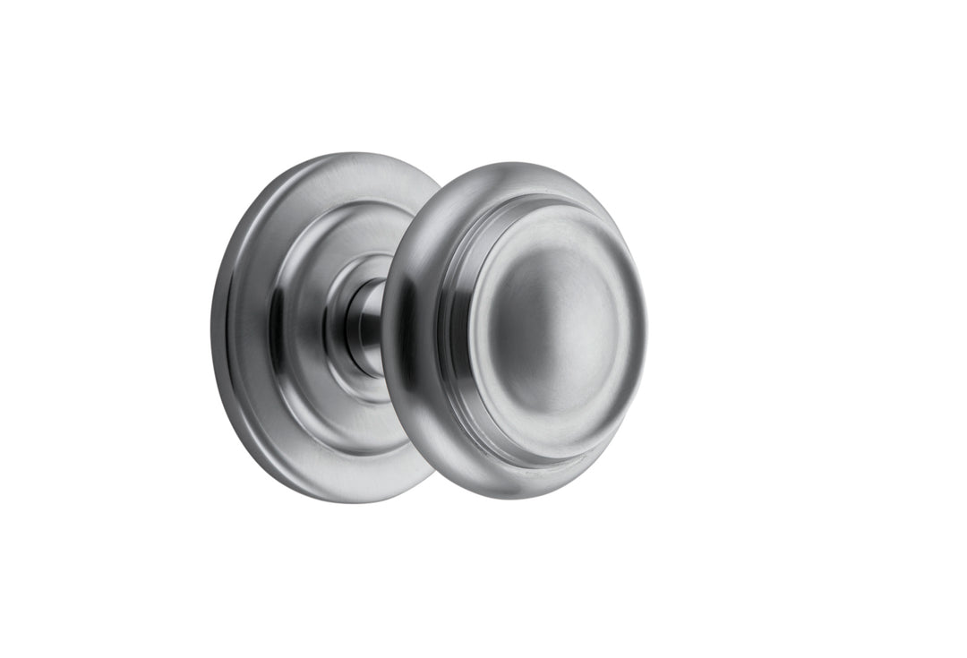 Sarlat Centre Door Knob Brushed Chrome