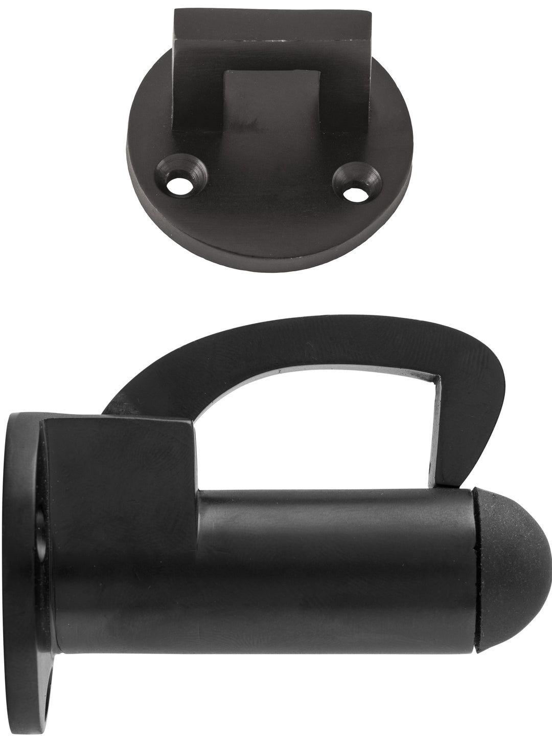 Door Stop Hook Matt Black D39xP70mm