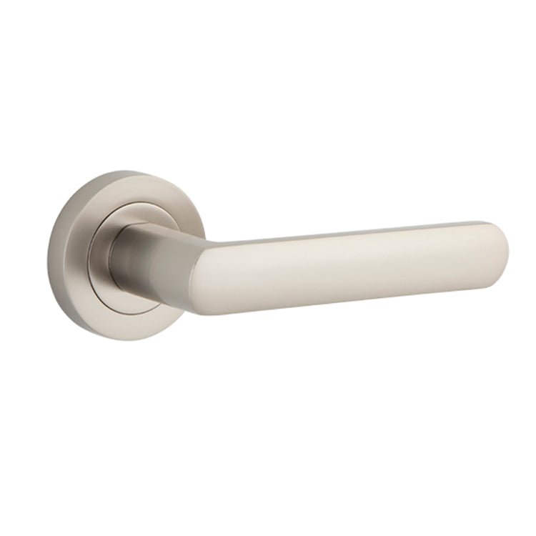 Osaka Lever - Round Rose Satin Nickel