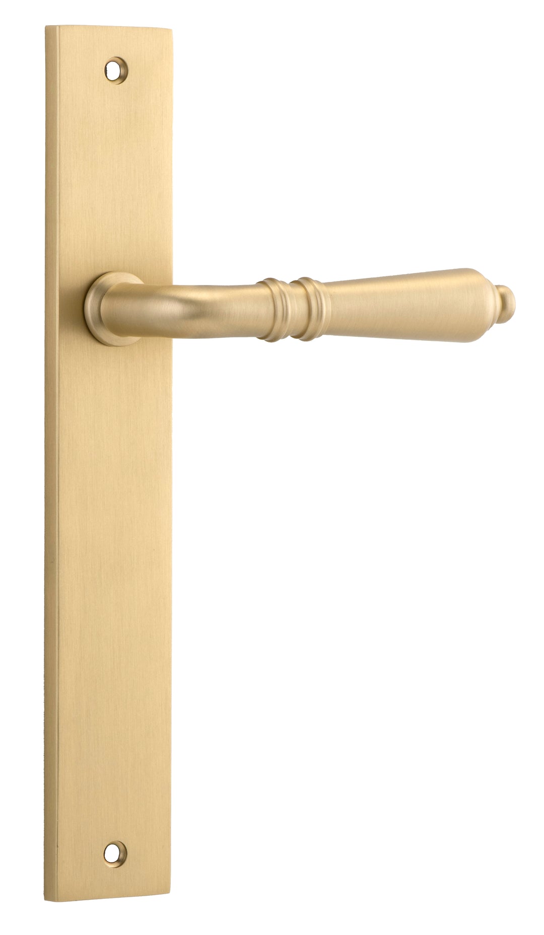 Sarlat Lever - Rectangular Backplate Brushed Brass