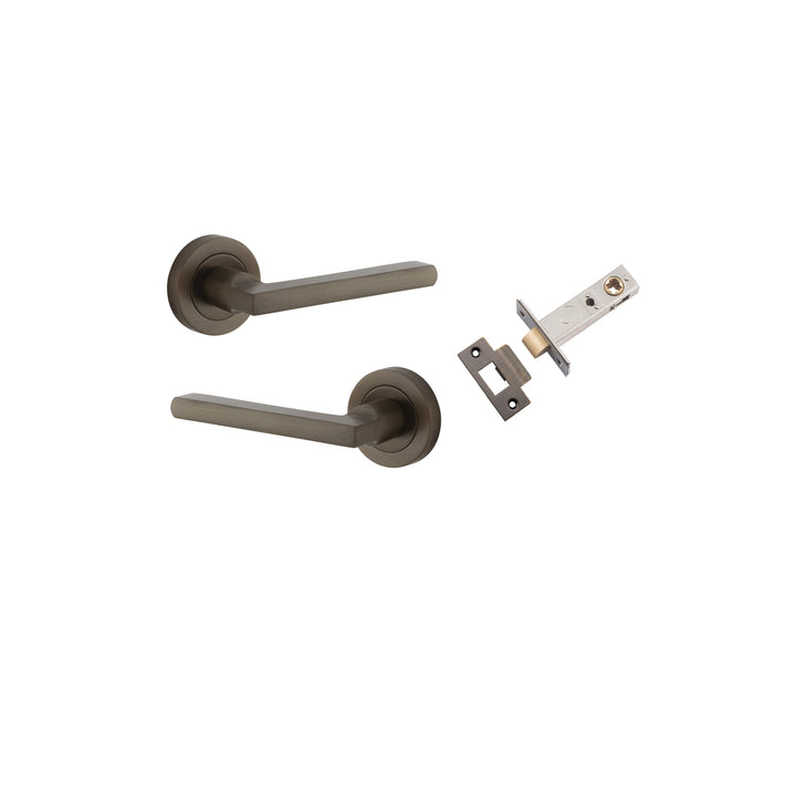 Baltimore Lever - Round Rose Passage Kit Signature Brass