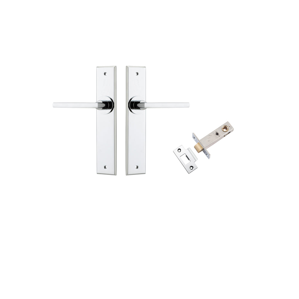 Baltimore Lever - Chamfered Backplate Passage Kit Polished Chrome