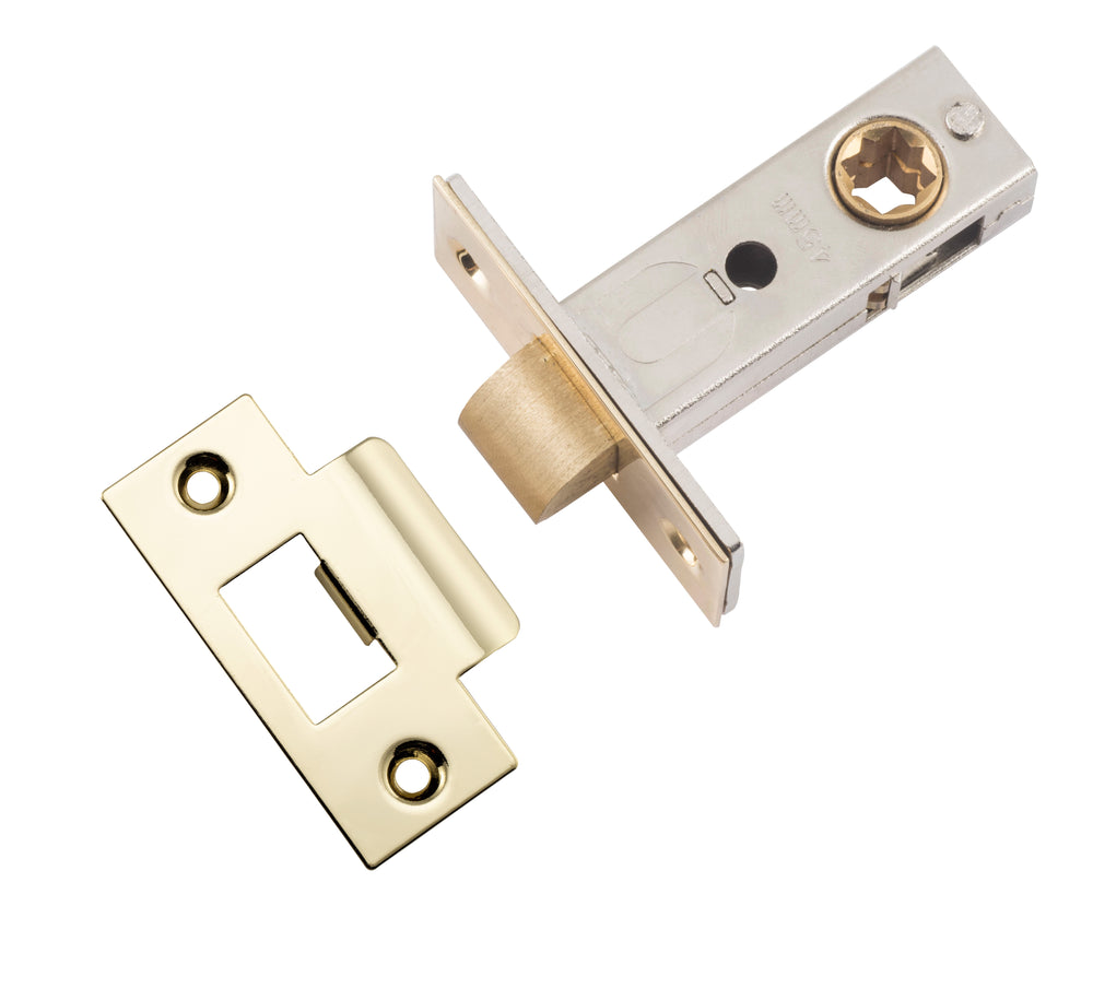 Hard Sprung Split Cam Tube Latch - 45mm Backset Polished Brass