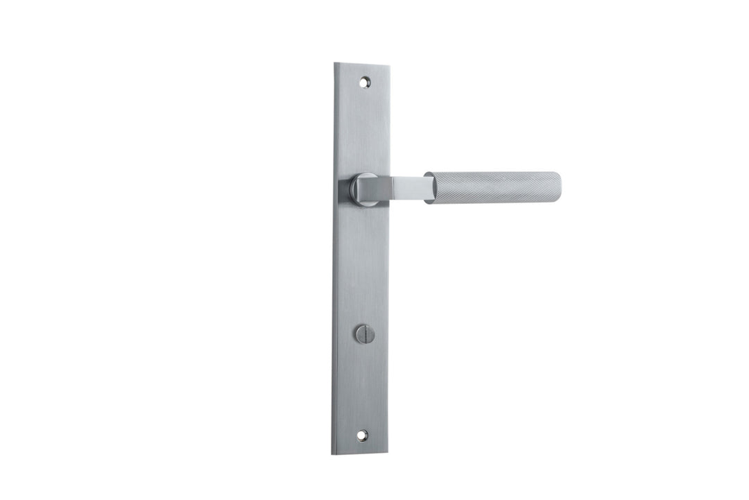Brunswick Lever - Rectangular Backplate Brushed Chrome
