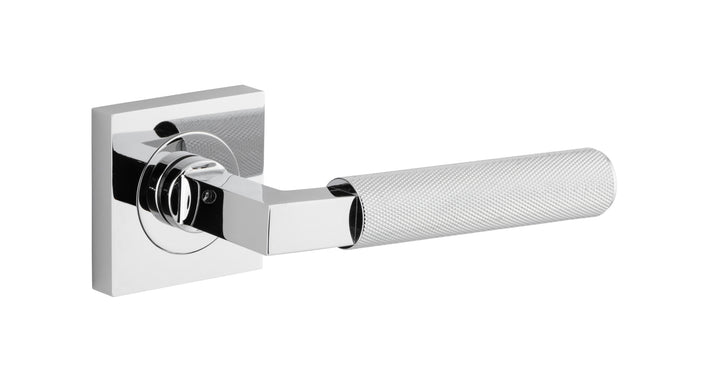 Brunswick Lever - Square Rose Polished Chrome