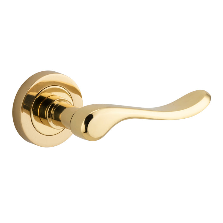 Stirling Lever - Round Rose Polished Brass