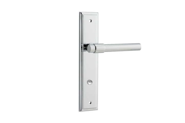 Helsinki Lever - Stepped Backplate Polished Chrome