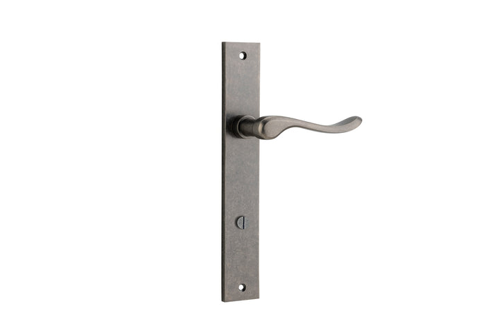 Stirling Lever - Rectangular Backplate Distressed Nickel