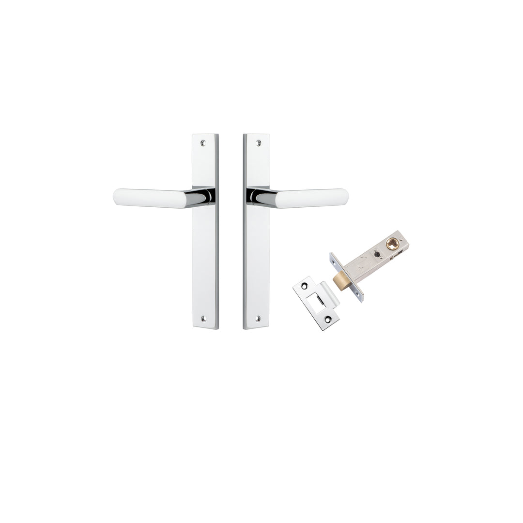 Osaka Lever - Rectangular Backplate Passage Kit Polished Chrome